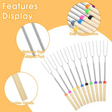 10 Pack Smores Sticks, 32 Inch Marshmallow Roasting Sticks for Fire Pit, Extendable Roasting Skewers with Bag, Hot Dog Fork, Smores Kit for Campfire - Image 2