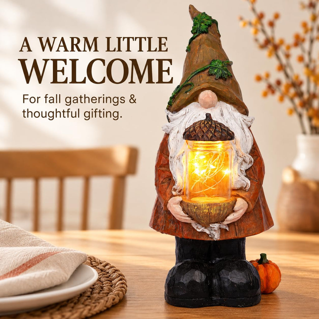 Fall Decor with LED Light, Thanksgiving Tabletop Decoration