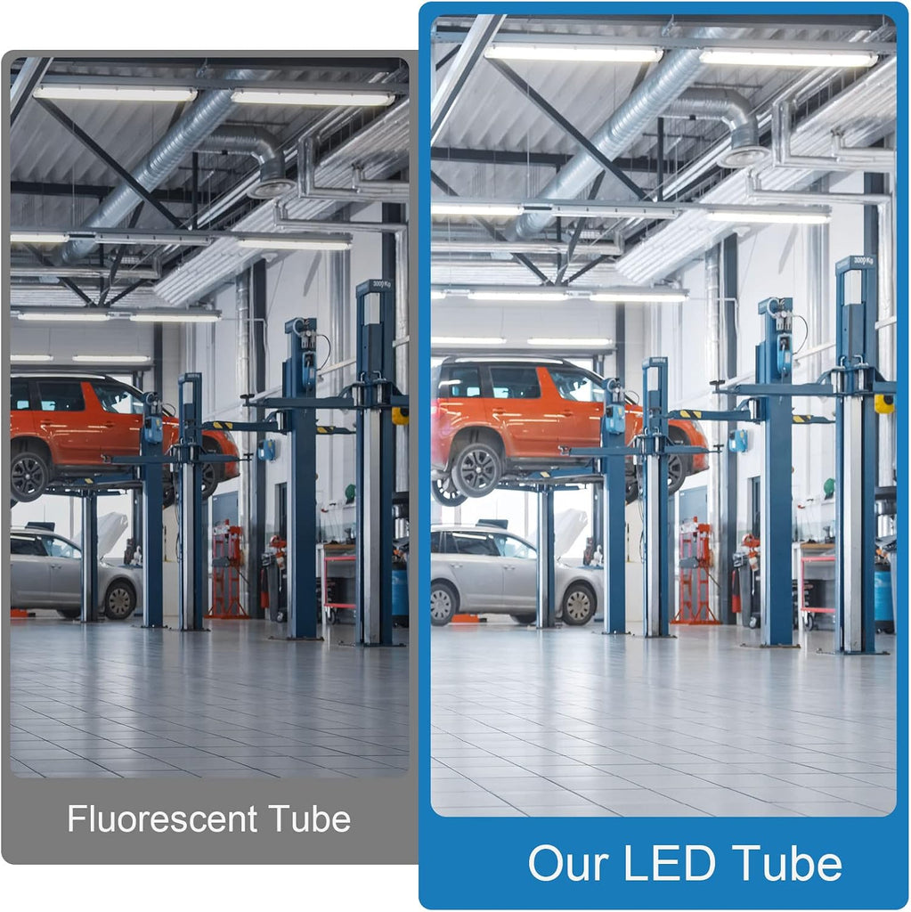 T8 LED Bulbs 4 Foot, 25-Pack 4FT LED Shop Light Tubes, 36W 4680LM 5000K Daylight White, T8 T10 T12 Fluorescent