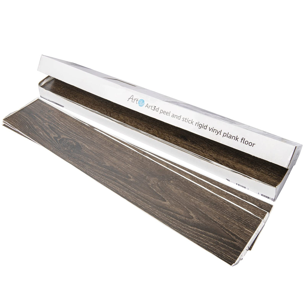 36-Pack Peel and Stick Vinyl Floor Tiles (54 Sq.Ft), Brown Stone