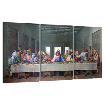 The Last Supper by Da Vinci Wall Art Ultima Cena Reproduction Wall Decor Famous Picture Canvas Print Poster Painting