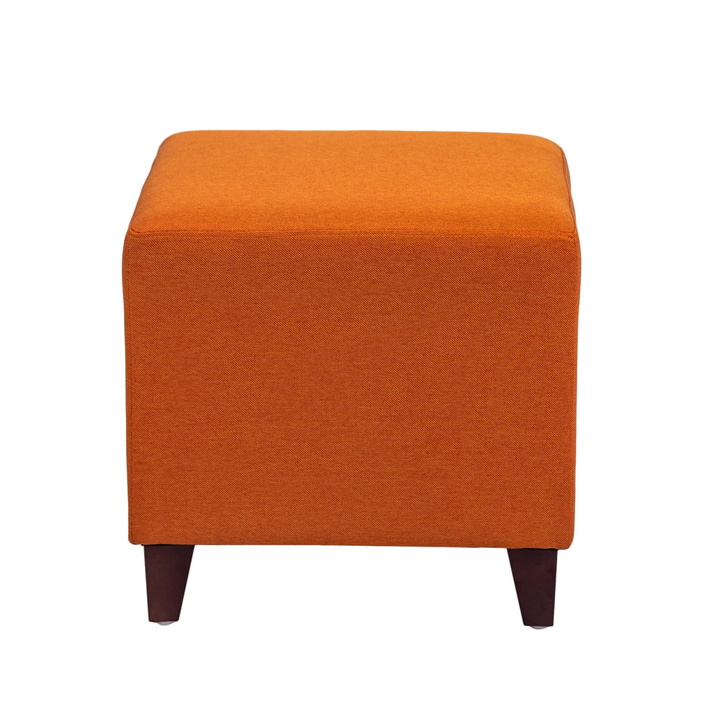 Simple British Style Cube Ottoman Footstool, 16x16x16