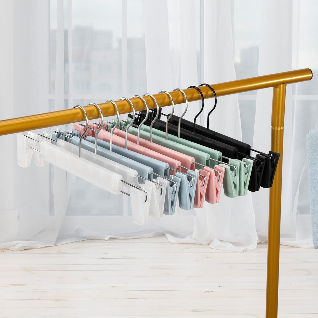 Pants Hangers with Clips, Skirt Hangers, 30 Pack, Pink
