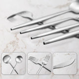 40-Piece Stainless Steel Flatware Set - 8-Piece Service, Satin Finished & Dishwasher Safe
