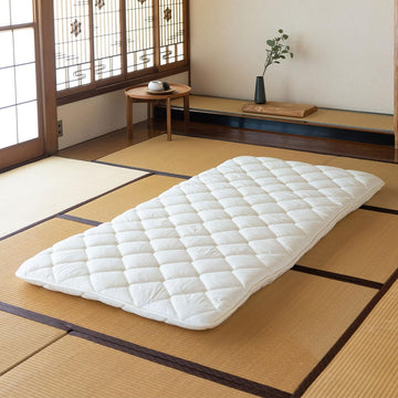 Japanese Futon Mattress Premium Twin, Floor Sleeping Mat Tatami Shikibuton Igusa Natural Cotton