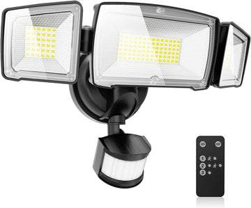 100W Flood Lights Outdoor, 9000LM LED Security Light Motion Sensor Outdoor Lights, 6500K Daylight LED Flood Light