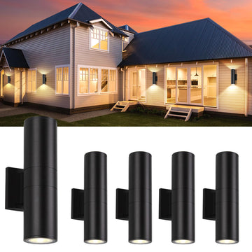 4Pack 14inch LED Square Up & Down wall Lights, 14W Outdoor Wall Light 4000K Day White Aluminum Body Waterproof IP65