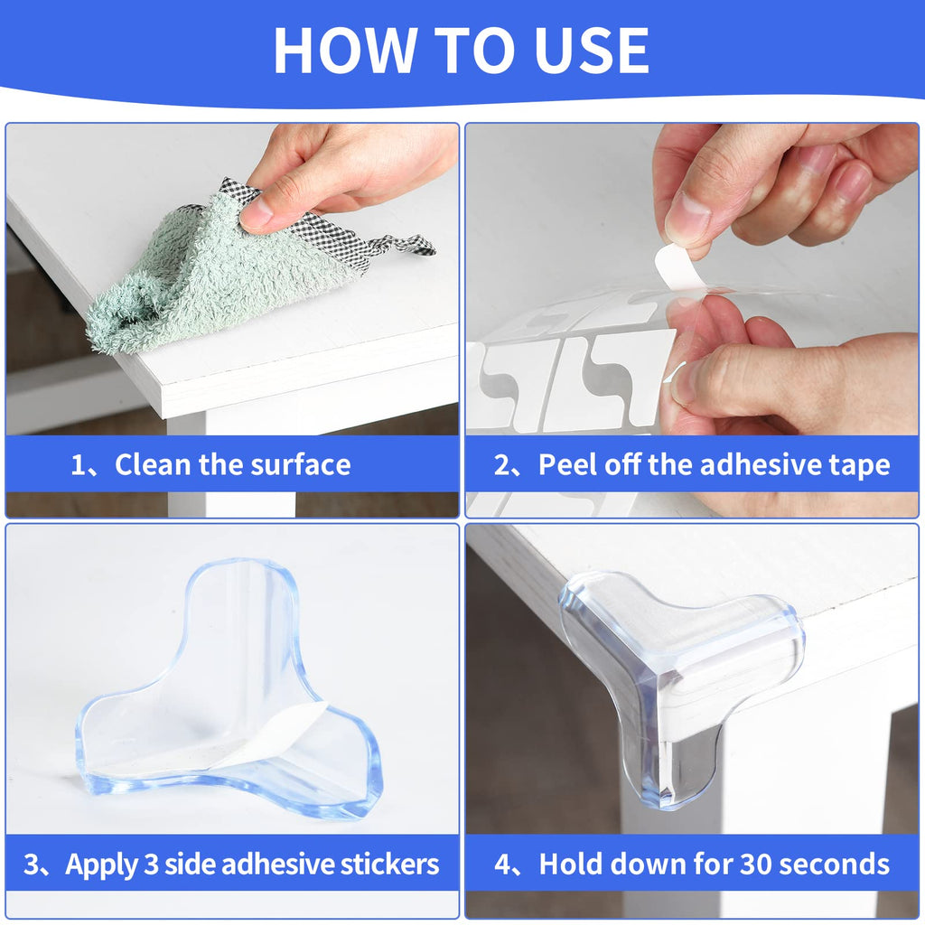18 Pack Corner Protectors Baby Proof Corners and Edges Protector, Extra Large Clear Table Corner Protectors for Baby