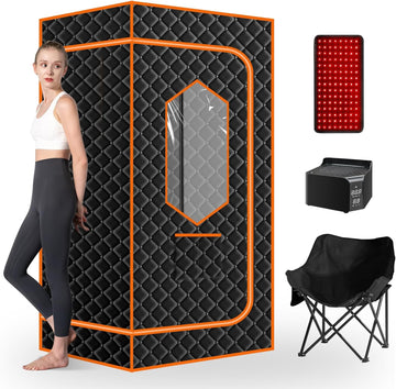 Smartmak Portable Hot Air Sauna, 1 Person Dry Sauna Tent, Home Indoor Sauna Box, 1500W & 149°F Hot Air Sauna