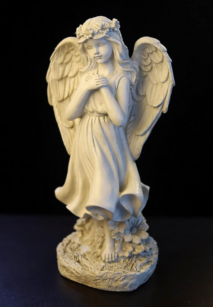 Garden Angel Figurines, Light Up Praying Angel Statues Outdoor Statue with Solar LED Lights , Lawn, Cemetary Grave