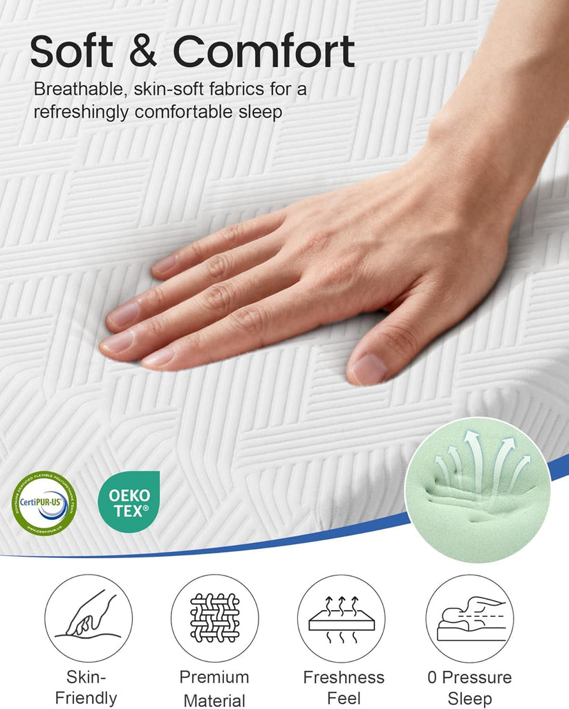 Queen Mattress 12 Inch Firm Memory Foam Mattress in a Box for Back Pain | Premier High Density Foam Bed Mattress with