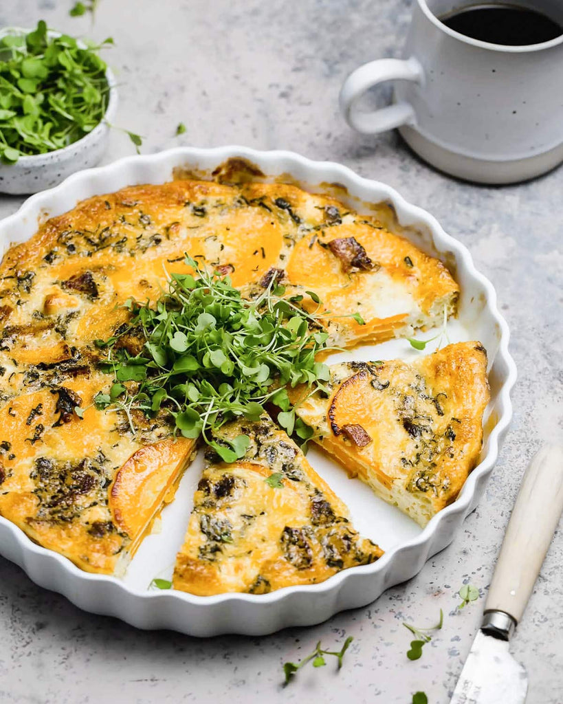 9.5 Inch Ceramic Tart Pan Set of 2 - Porcelain Quiche Baking Dish with Fluted Edge, Round Pie Pan for Chicken Pot