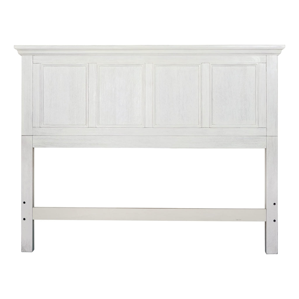 Farmhouse Basics Queen Headboard Only, Rustic White Finish