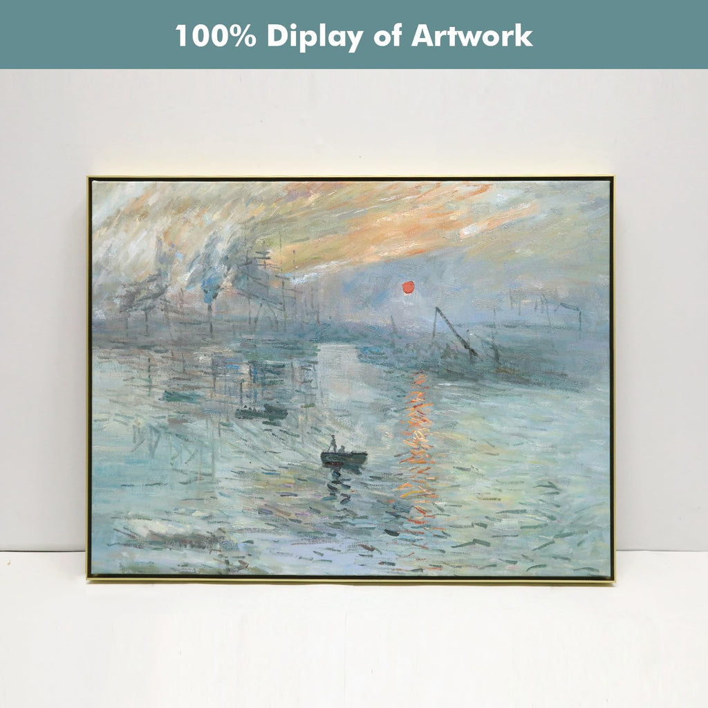 24x36 Canvas Floater Frame for Modern Abstract Art, 5/6 Deep, Gold