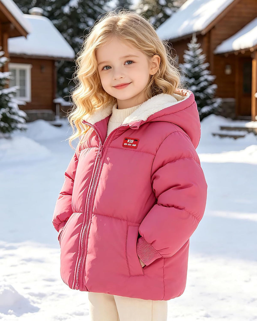 Baby Toddler Hooded Winter Coat Fleece Lined Puffer Jacket 6M