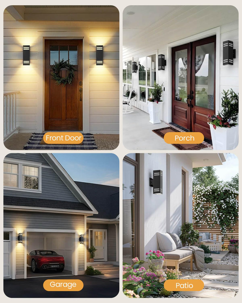 Dusk to Dawn Outdoor Light, Modern Outdoor Wall Lights with LED Bulbs Includes [ETL Listed]
