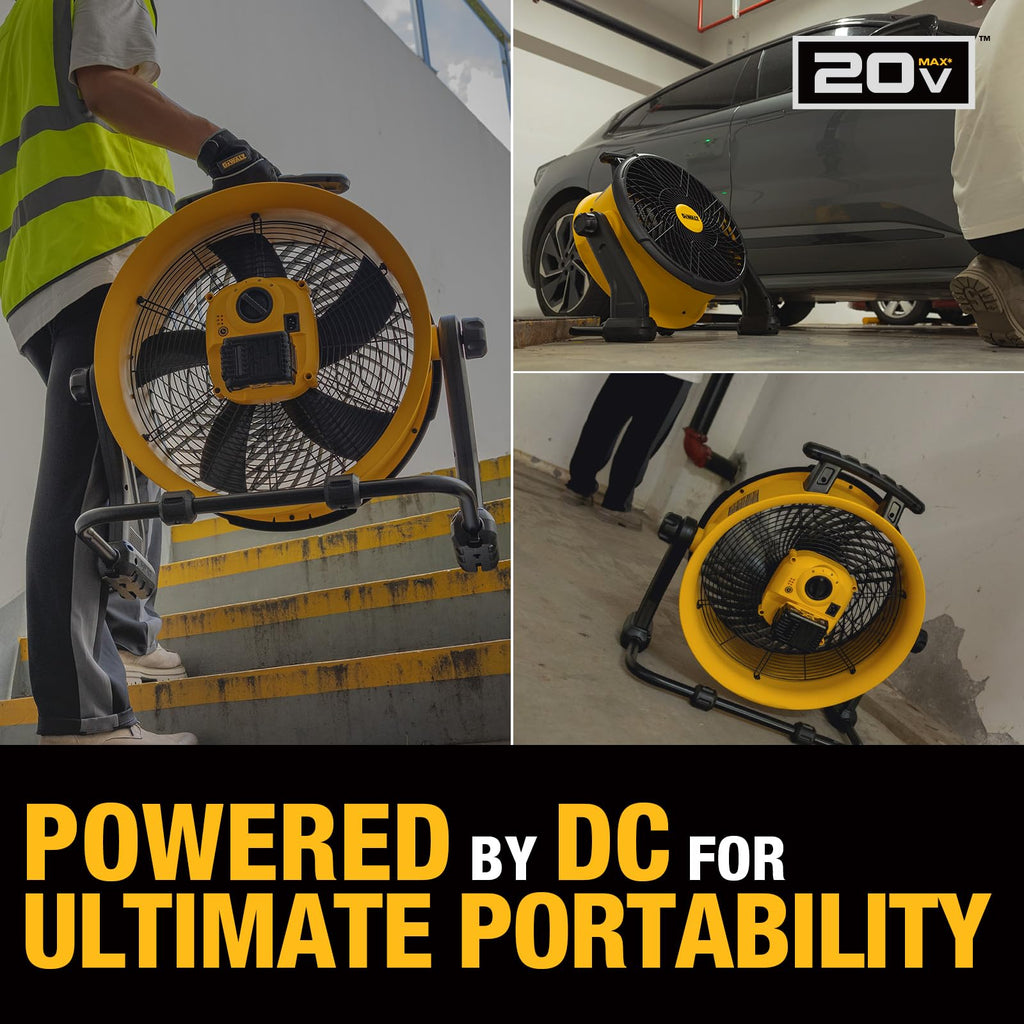 Industrial High-Velocity Floor Fan AC/DC Dual Power Supply, DXF1850B