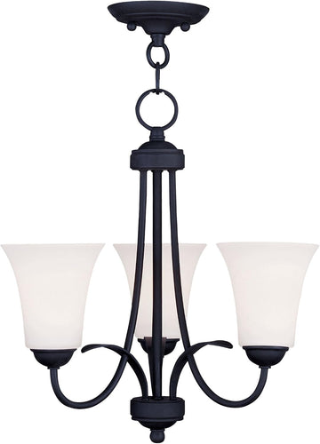 Ridgedale 3-Light Convertible Hanging Lantern/Ceiling Mount, Black