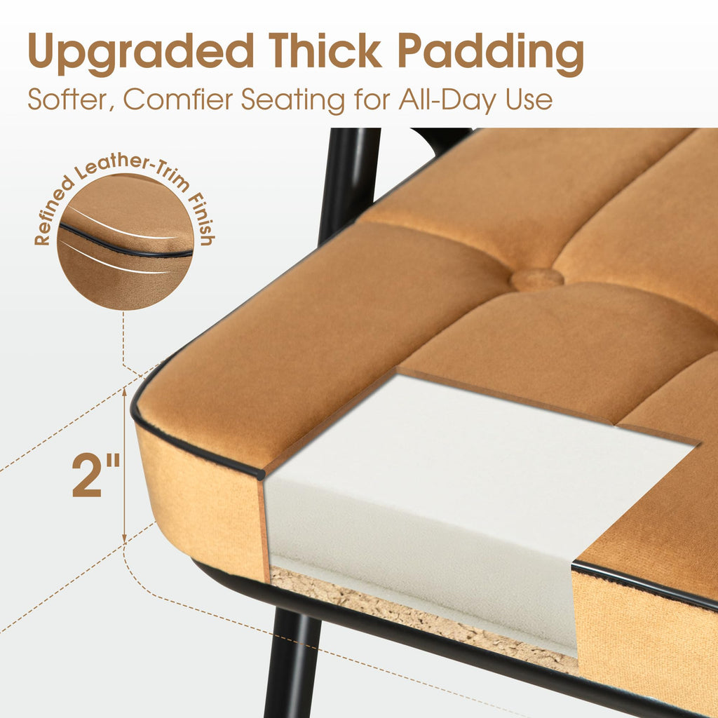 Padded Folding Chairs, Folding Chairs with Cushion Set of 4