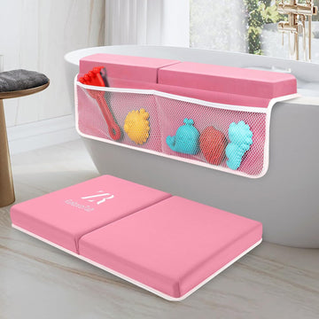 Bath Kneeler and Elbow Rest Pad Set,2 Inch, bathtub kneeling pad,pink