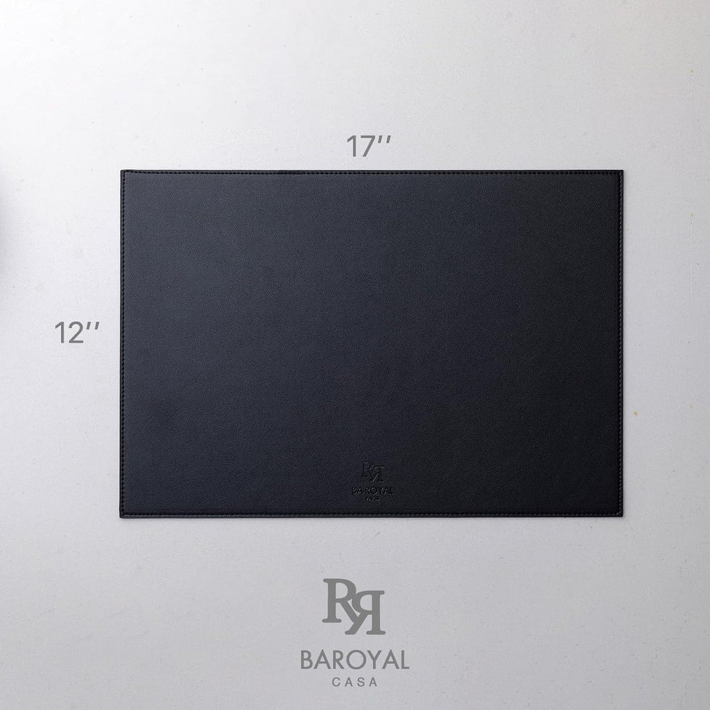 Faux Leather Placemats Vinyl Washable Wipeable Table Mats Dining Table Heat Resistant Waterproof Modern - Set of 4