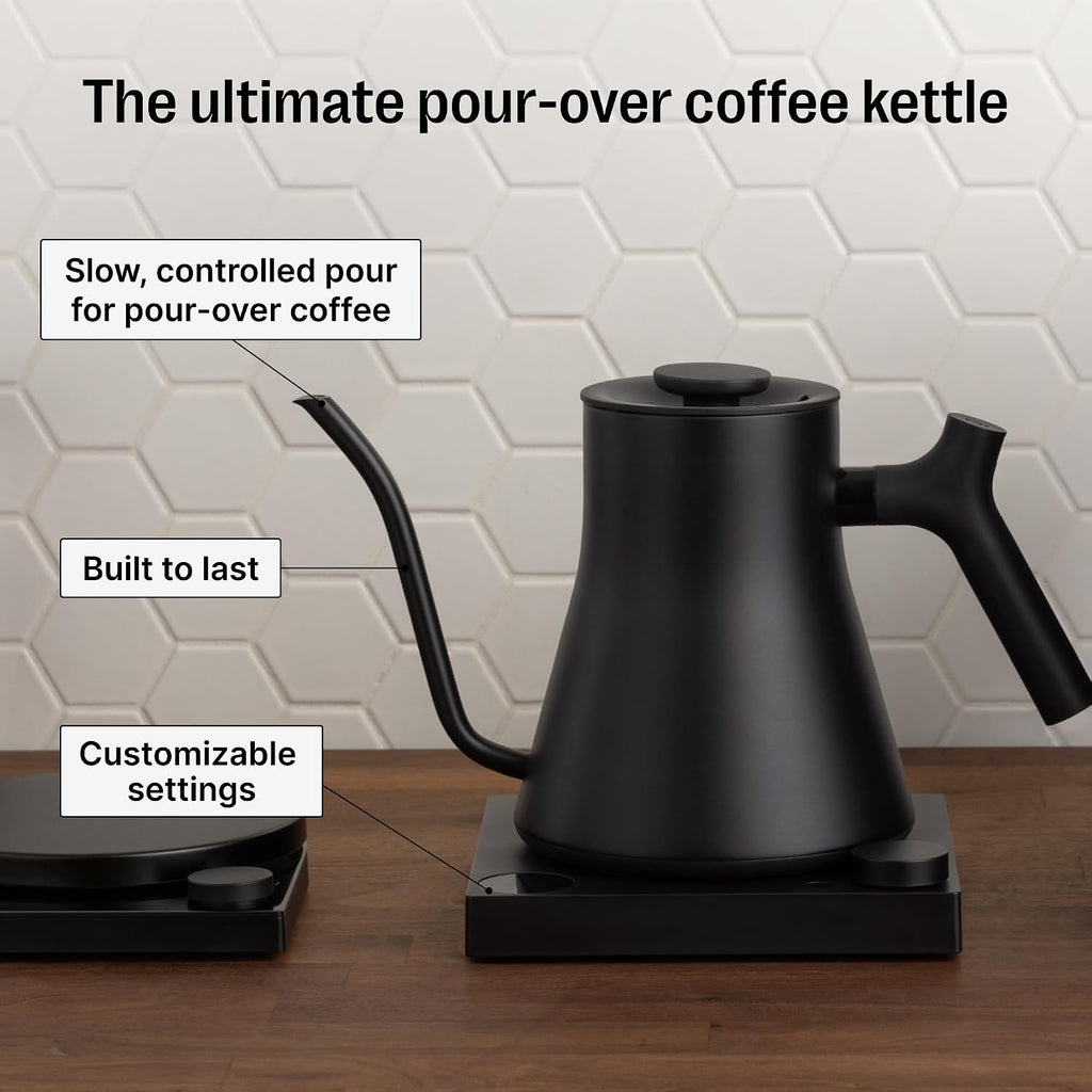 Stagg EKG Pro Gooseneck Electric Kettle, Brew Timer, 0.9 Liter | To-the-Degree Temp Control, Color LCD, Temp Hold