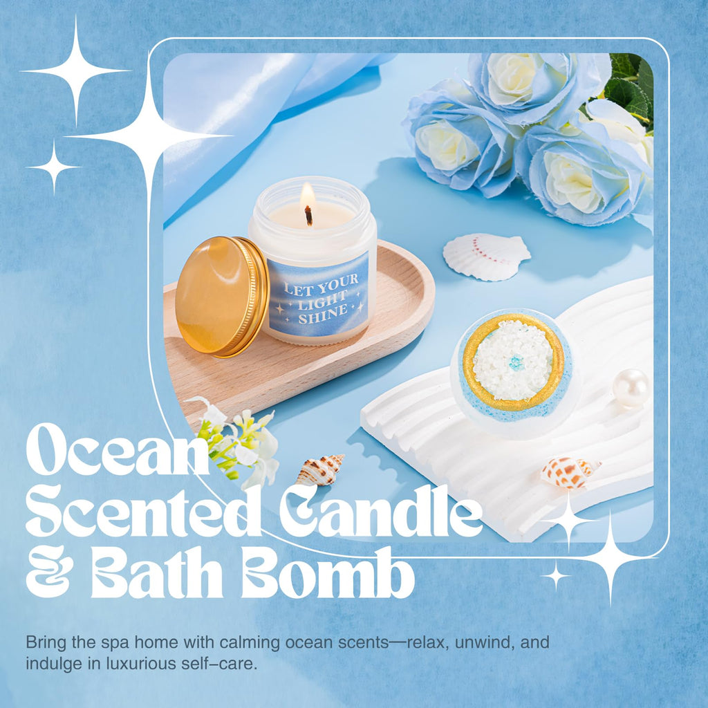 Gifts for Women, 8pcs Ocean Happy Birthday Gifts for Women, Christmas Ideas Inspirational Get Well Soon Gift Baskets
