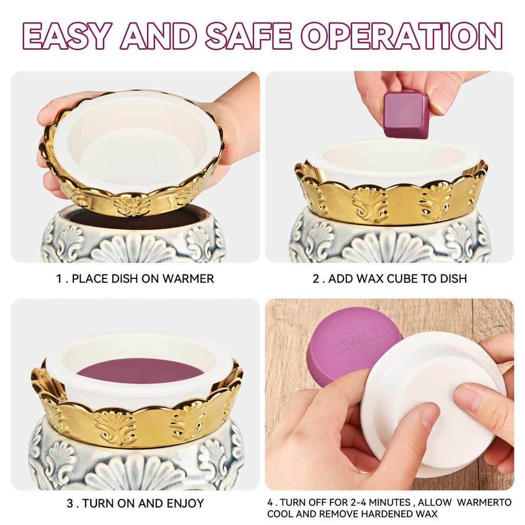 6 Pcs Reusable Silicone Wax Melt Warmer Liners, Leakproof, No Mess, No Scrape, Non-Toxic, BPA Free, 2.75 in Bottom