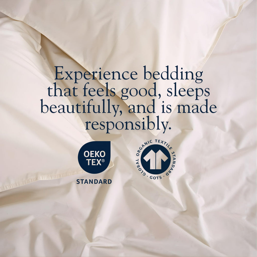 Certified 100% Organic Cotton Sheet Set - Premium Long-Staple Cotton Percale Weave, Cool & Breathable Luxury