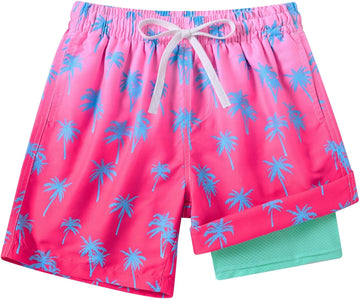 Boys Swim Trunks for Compression Liner Swimsuit Shorts Swimwear Boxer Bathing Suit