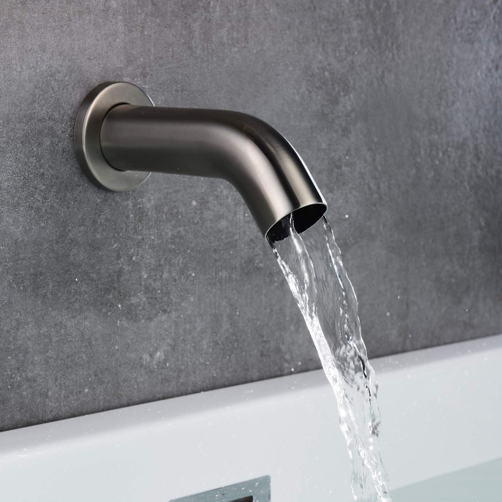 Brushed Nickel Shower System with Waterfall Tub Spout
