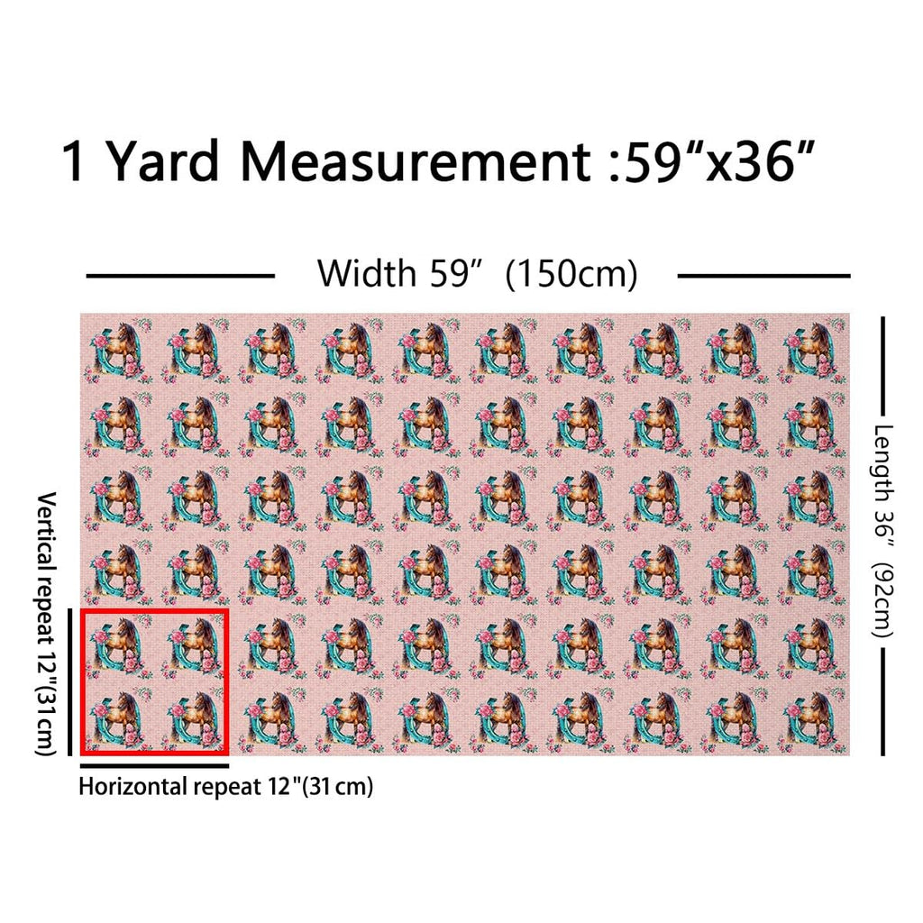Horse Fabric by The Yard Soft 5 Yards