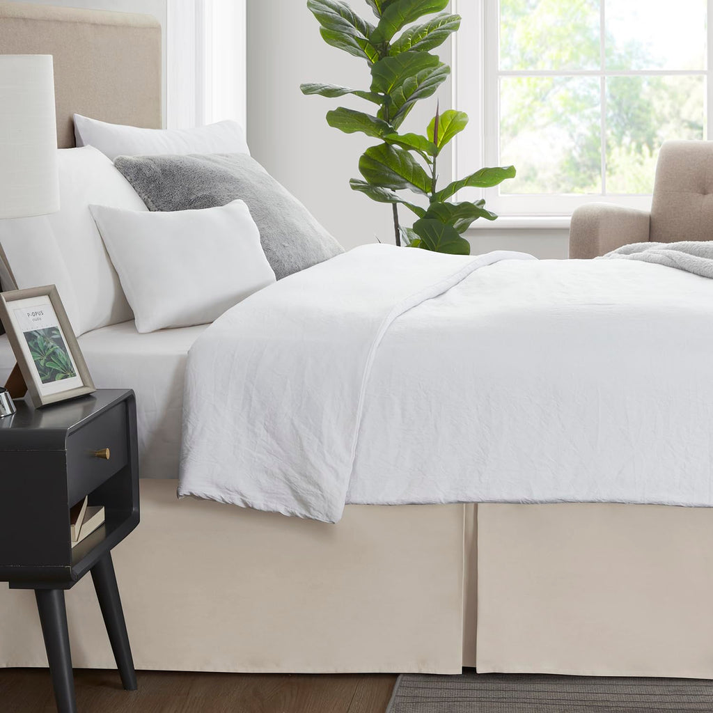 Bed Skirt - Bed Skirt 14 Inch Drop - Brushed Microfiber Bed Skirts - Hotel Quality Pleated Bed Skirt