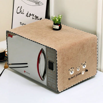 Microwave Oven Cover Dust Oil Proof Cotton Linen Waterproof Fabric Cloth Machine Protector Decorative Kitchen