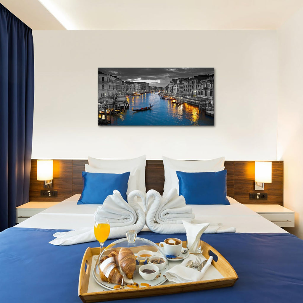 Italy Canvas Wall Beautiful Grand Canal Landscape Photograph Prints Venice Skyline Picture Poster Bedroom Living Room