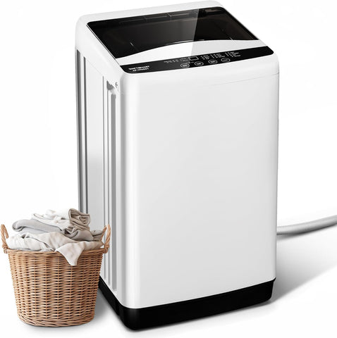 15.7lbs Portable Washing Machine, Full-Automatic Portable Washer with 10 Wash Cycles, Top Load Clothes Washer with