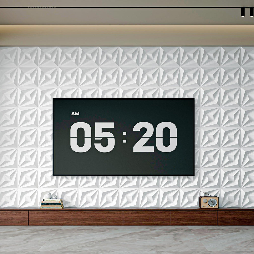 50 Pack 3D Wall Panels, 12x12 Inch, White