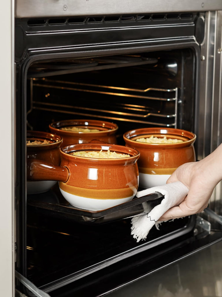 French Onion Soup Bowls, 22 Ounces Ceramic Soup Bowls with Handles for Soup, Cereal, Chilli, Beef Stew, Soup Crocks