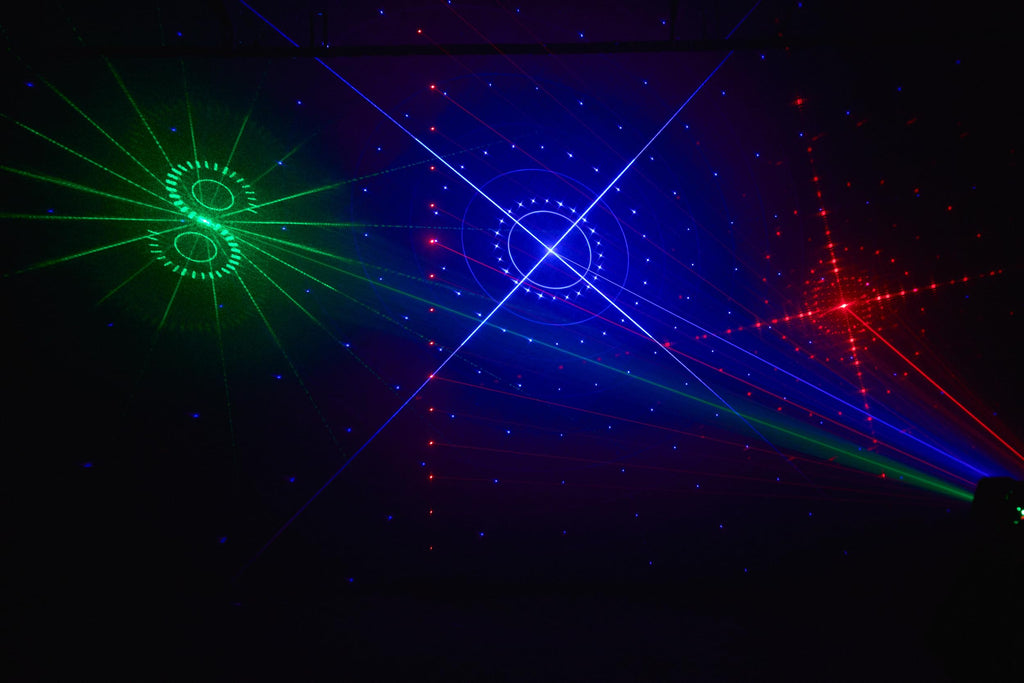 DJ Lights for Parties, Disco Lights DMX and Sound Activated Stage Light, 29-Eyes LED Stage Lighting for Parties