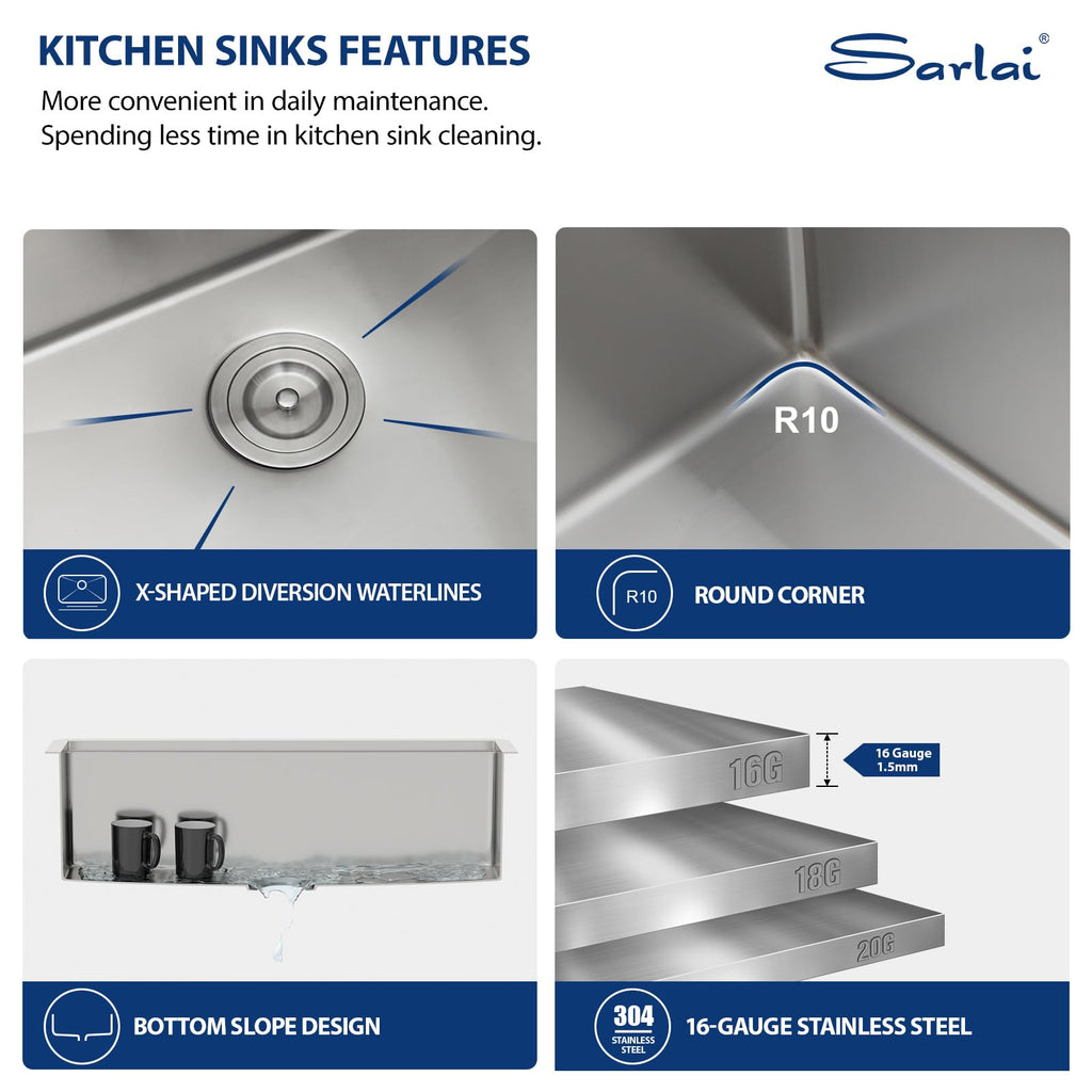 33 Kitchen Sink Undermount 33 x 19 Inch Undermount Sink Workstation