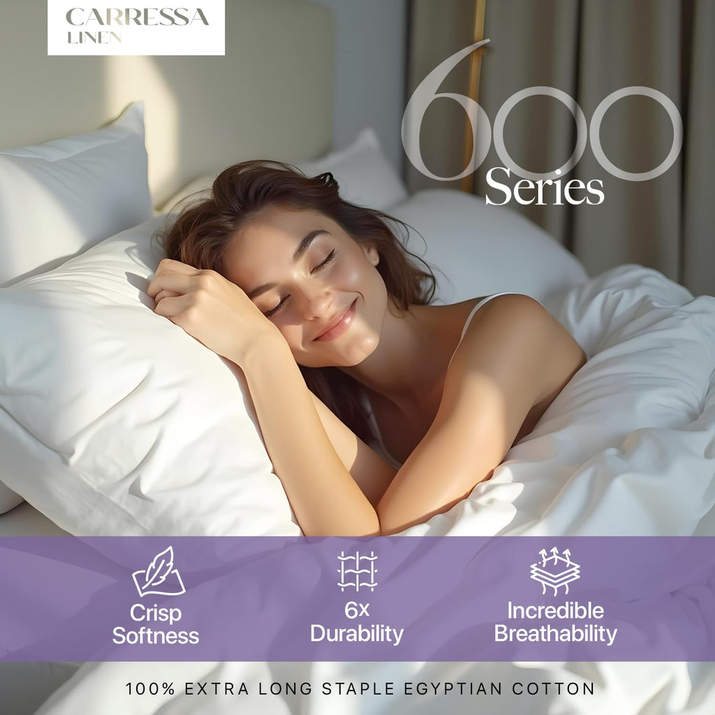 600 Series Striped Full Size Sheets Set, Sateen, Silver