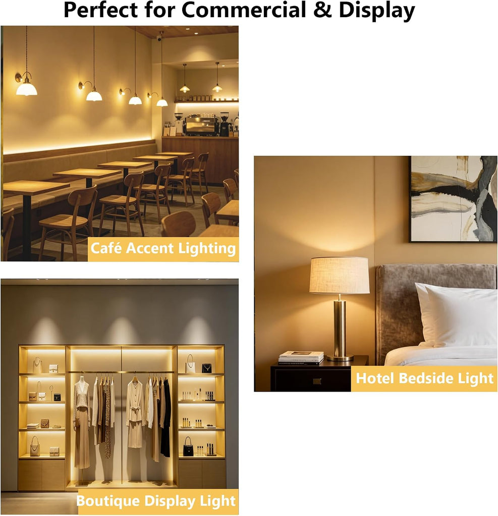 G8 Halogen Bulbs 110V 20W-50W Dimmable Bi-Pin G8 JC T4 Clear Capsule for Under Cabinet, Accent, Puck & Task Lighting