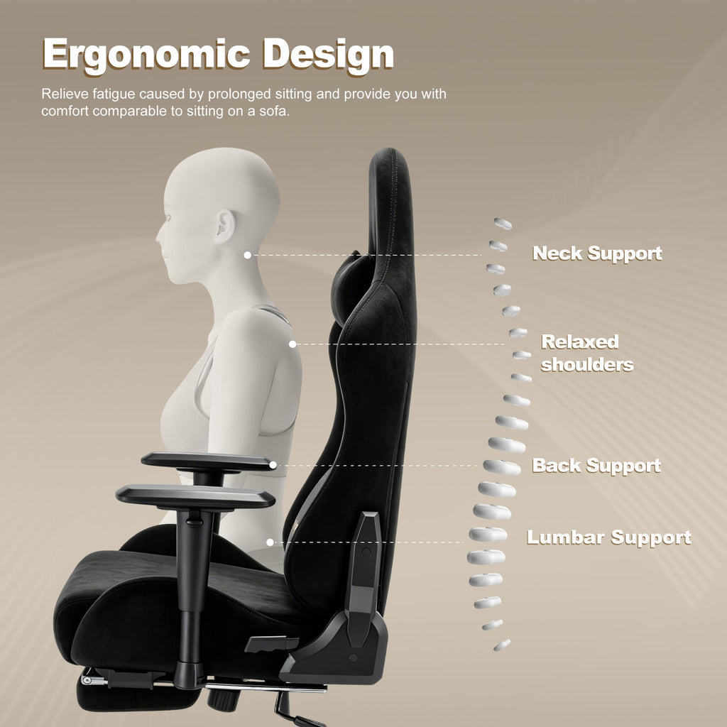Ergonomic Gaming Chair with 155° Recline & Footrest