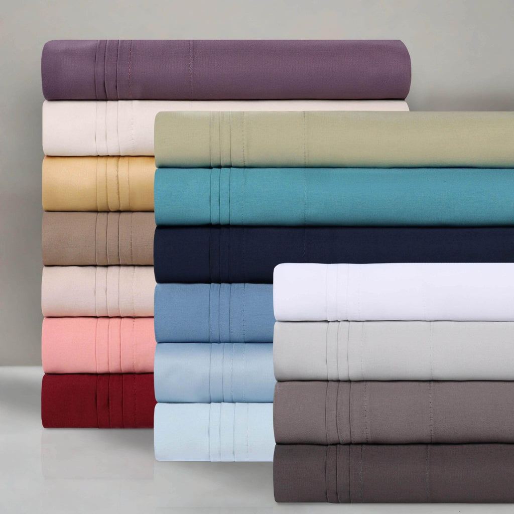 Egyptian Cotton 4 Piece Sheet Set, Luxury 1000 Thread Count, Modern Design, Sustainable Sheets, Ultra-Soft Basics