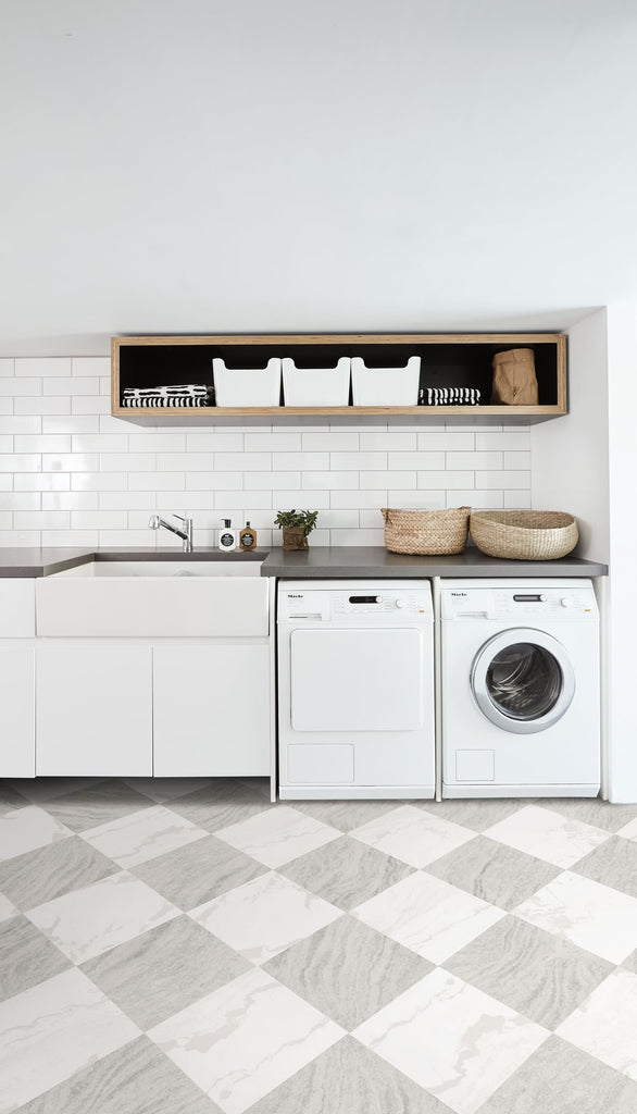 X Chris Loves Julia 12-in by 12-in Bonneville Beige Peel and Stick Floor Tiles, FP5061