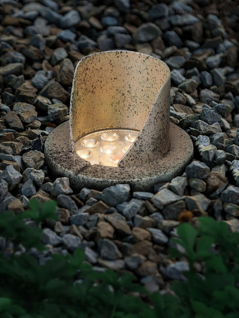 Dia.4 Inch 3000K Well Lights Shielded Top Rock Color