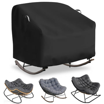 Outdoor Papasan Rocking Chair Cover, Patio Furniture Covers Waterproof adapter for Egg Rocking Chairs and Rattan