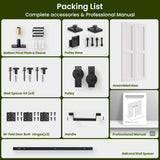 Bifold Barn Door 40'' x 84'',Bi-Fold Sliding Closet Doors with Hardware Kit Included,44'' Track Kit 
