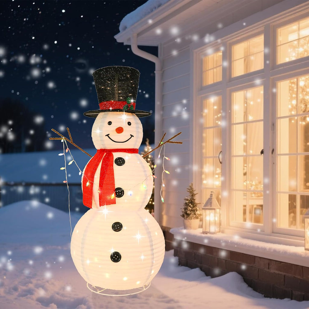 5 FT Lighted Christmas Snowman Outdoor Indoor Holiday Display