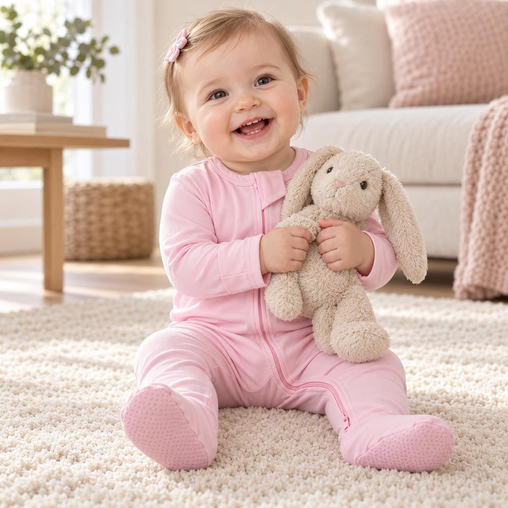 3pcs Baby Footed Pajamas Rayon of Bamboo